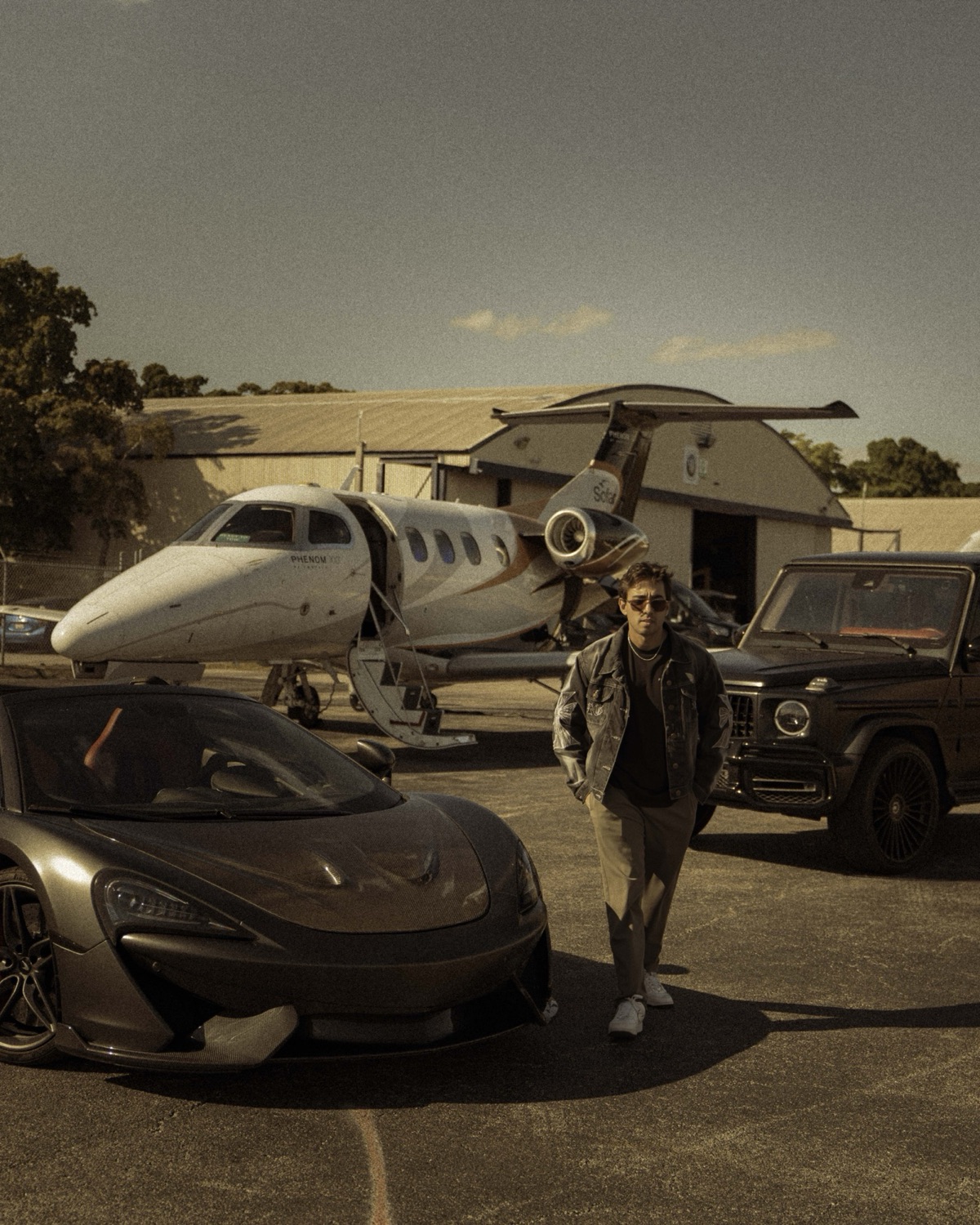 Estuardo on the tarmac